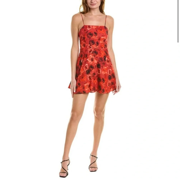 Alice + Olivia Dresses & Skirts - Alice + Olivia Red Floral Mini Dress